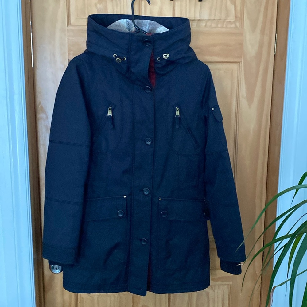 Women jacket, size S, like new, color navy.